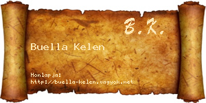Buella Kelen névjegykártya